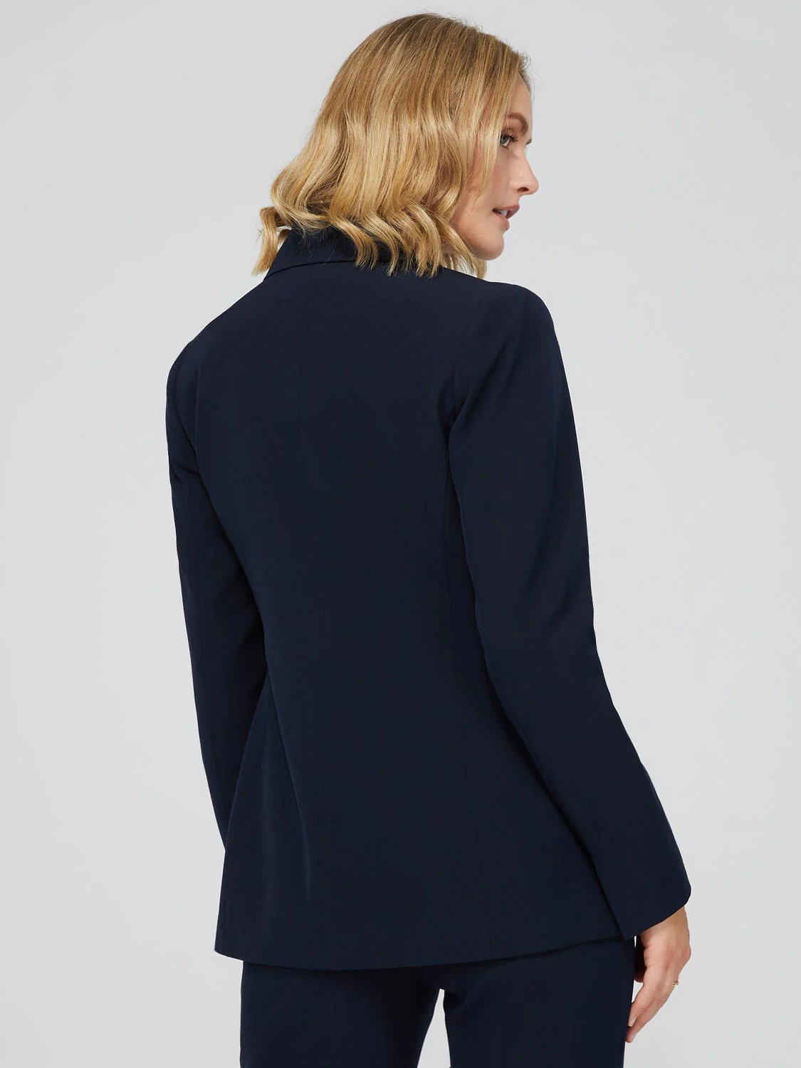 One-Button Long Sleeve Blazer With Pockets