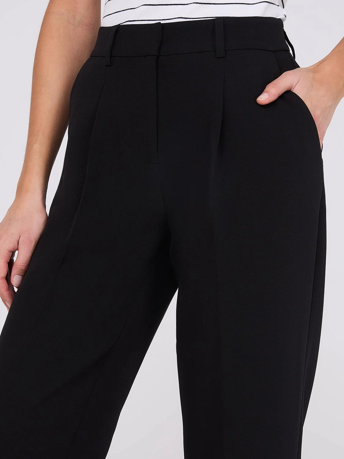 Pleated Wide-Leg Pants