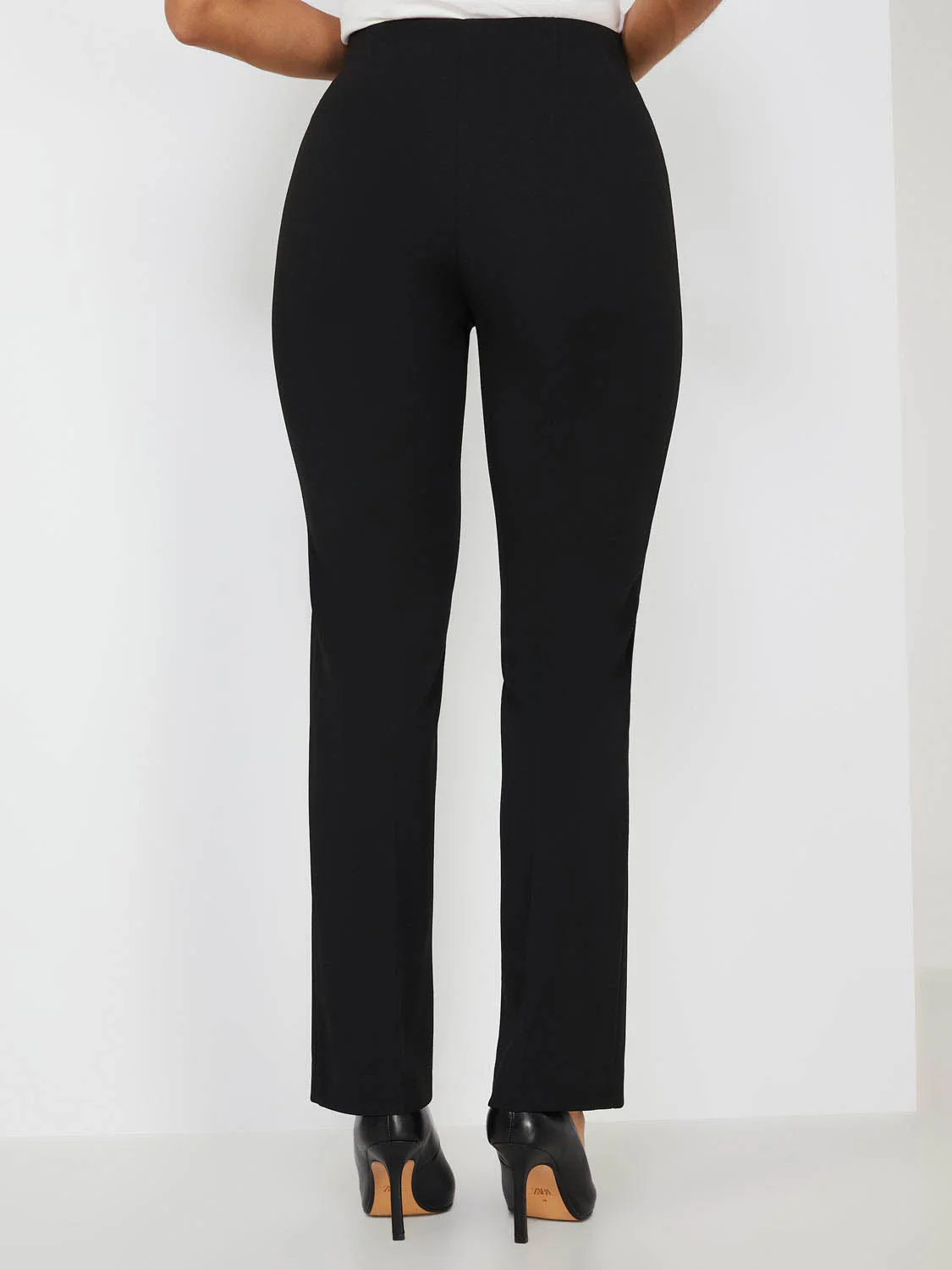 High Rise Crepe Pull-On Pants