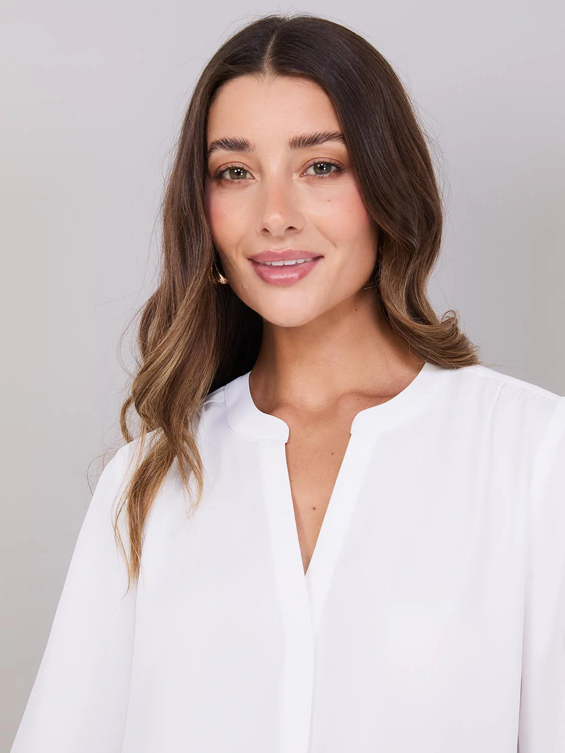 Chiffon Split Neck Blouse