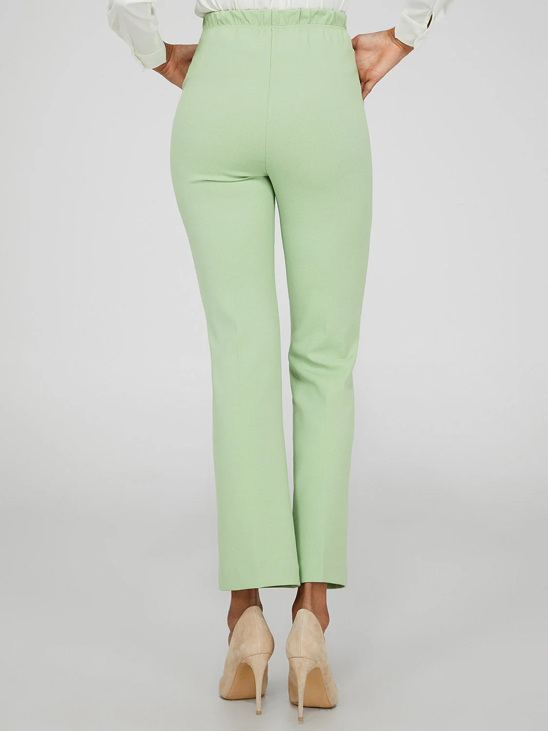 High-Waisted Tie Belt Pants