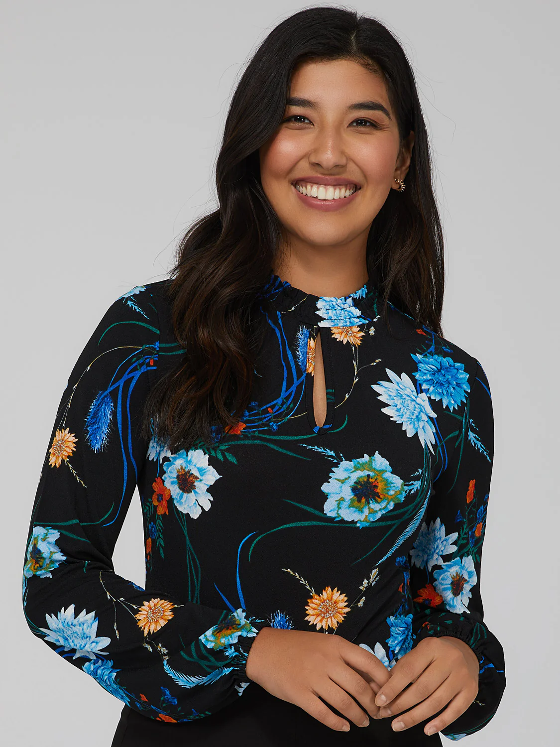 Front Bubble Sleeve Top