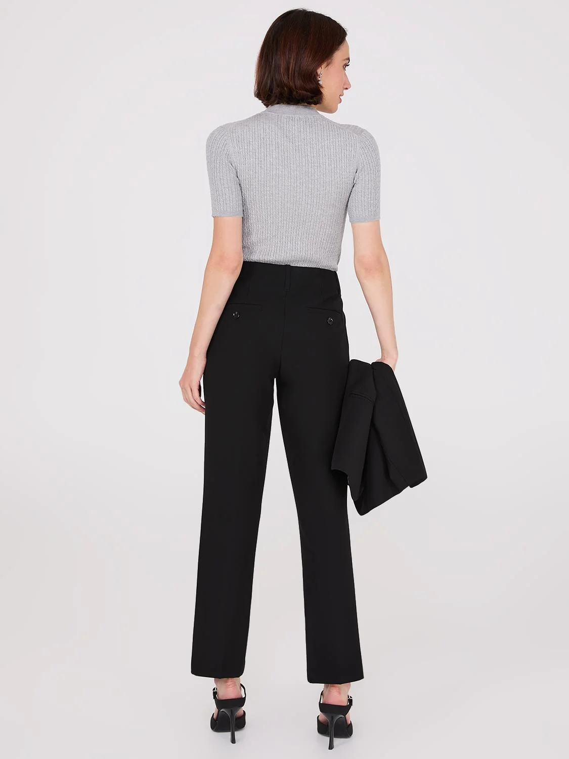 No Waistband Straight Leg Regular Length Pants