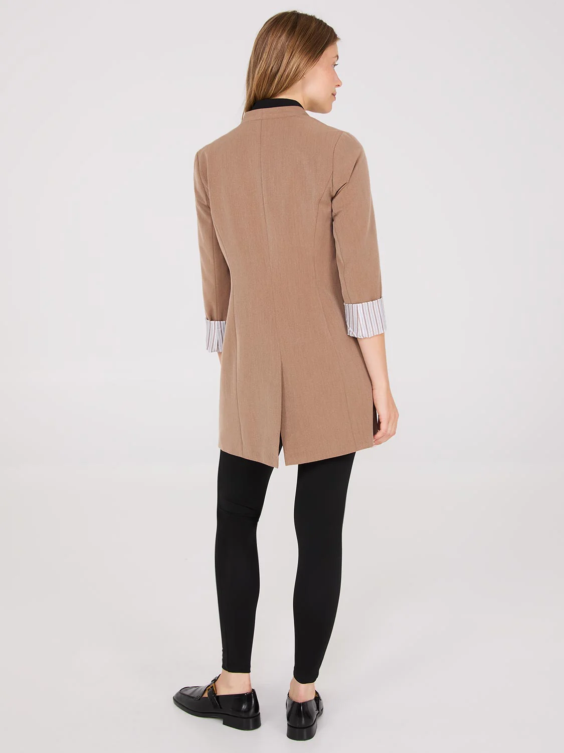 Collarless Open Blazer