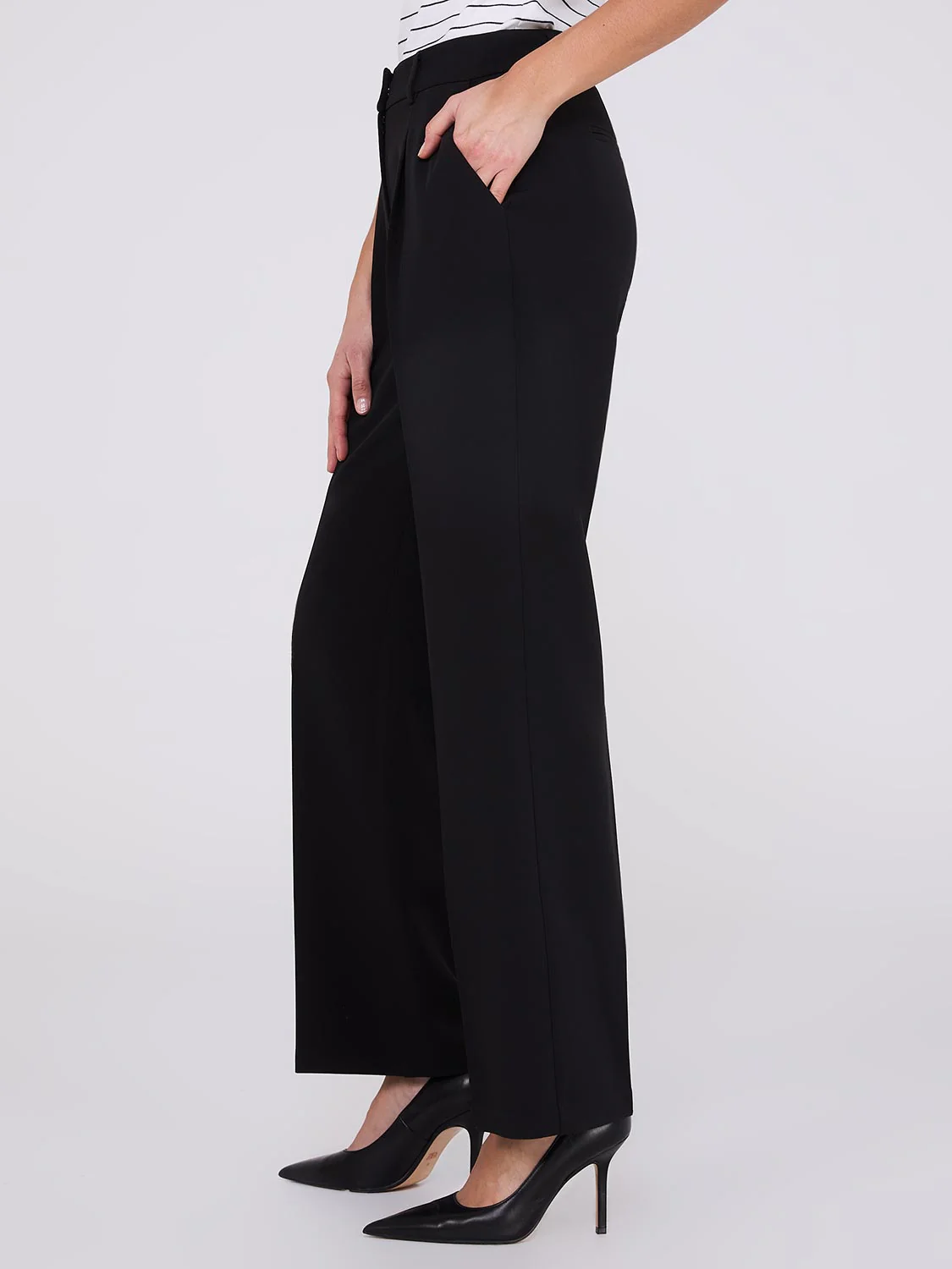 Pleated Wide-Leg Pants