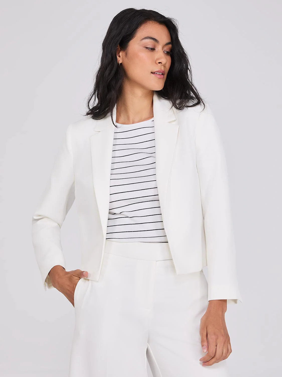 Waisted Open Blazer