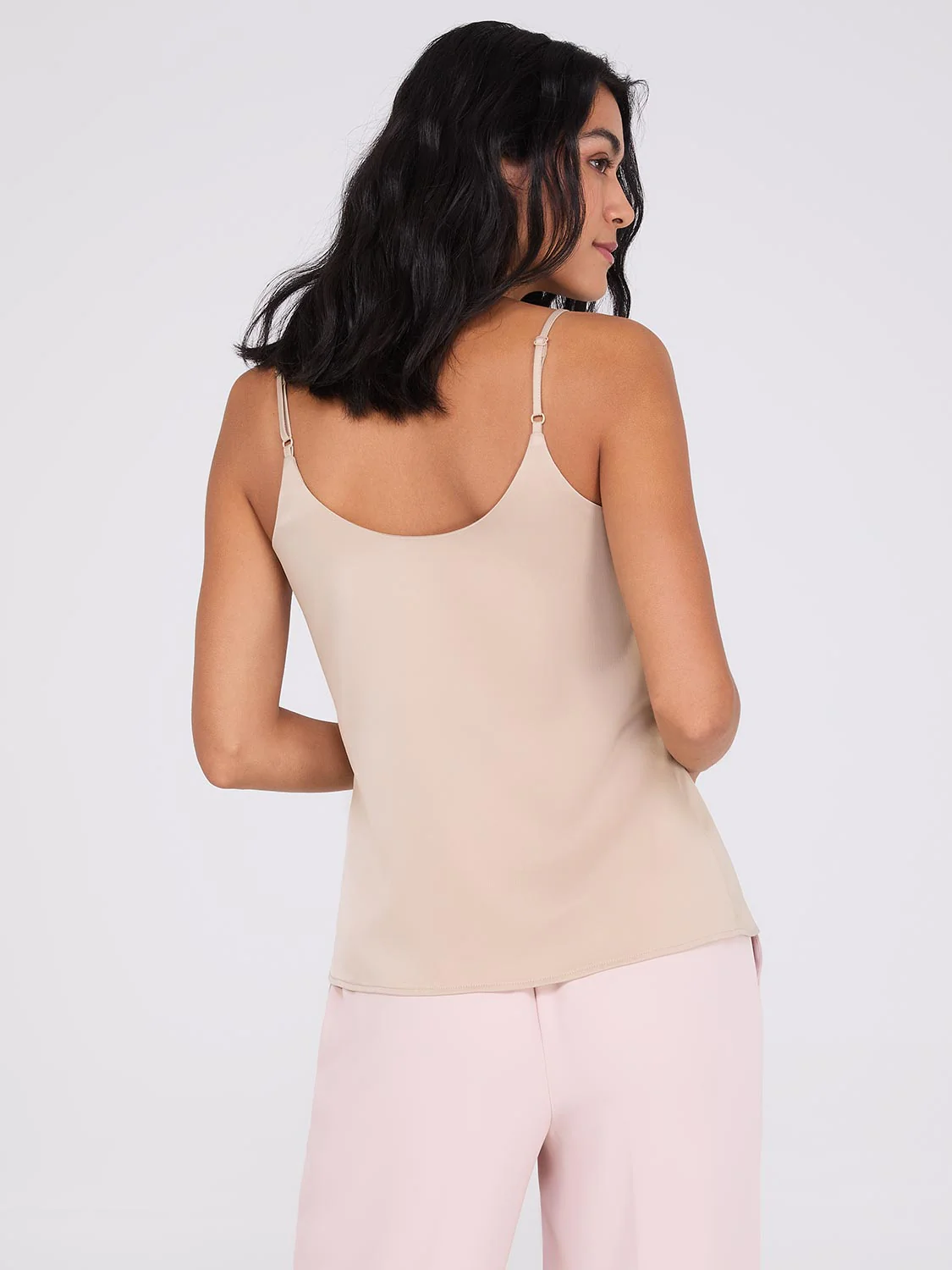 Satin Scoop Neck Tank Top