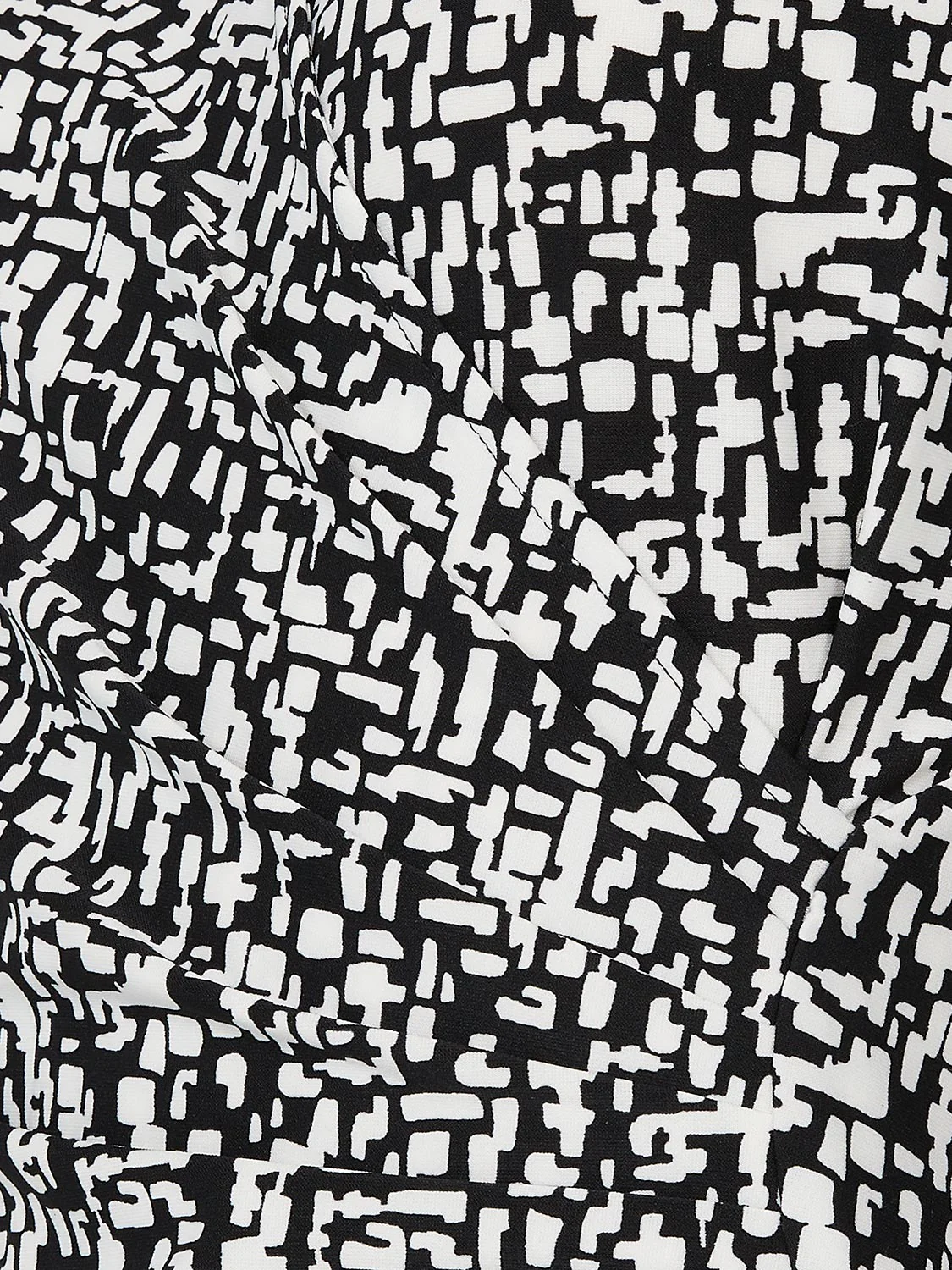 Printed Cross Front Sheath Dress With Gather Detail