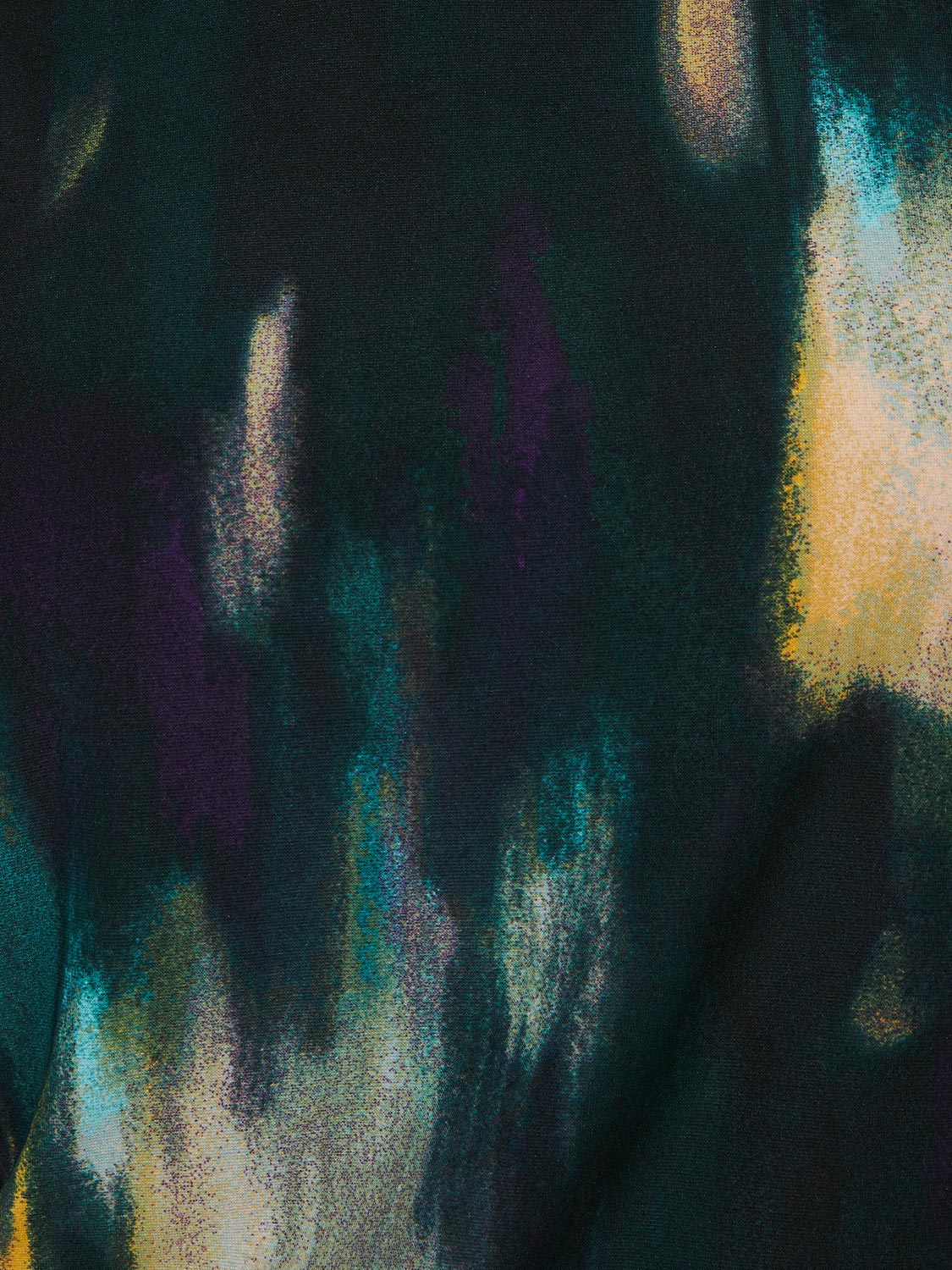 Short Dolman Sleeve Printed Funnel Neck Top