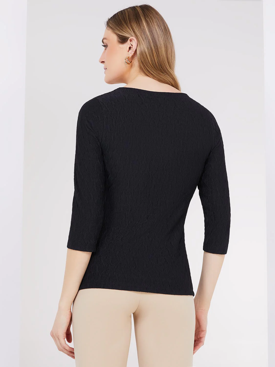 3/4 Sleeve Print Top