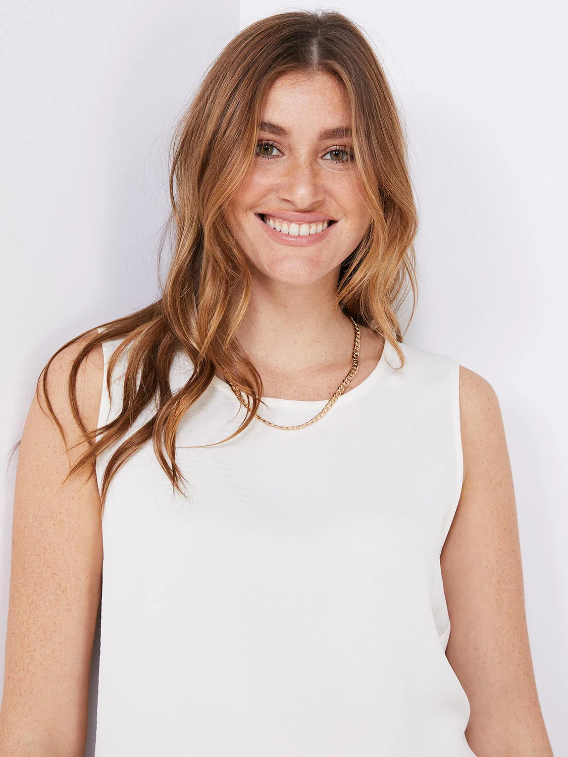 Sleeveless Textured Blouse