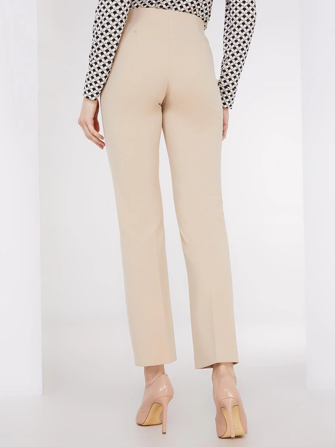 High Rise Crepe Pull-On Pants