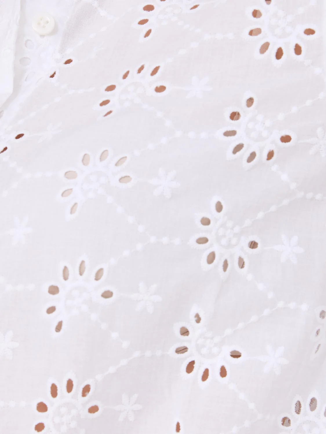 Eyelet Button-Front Blouse