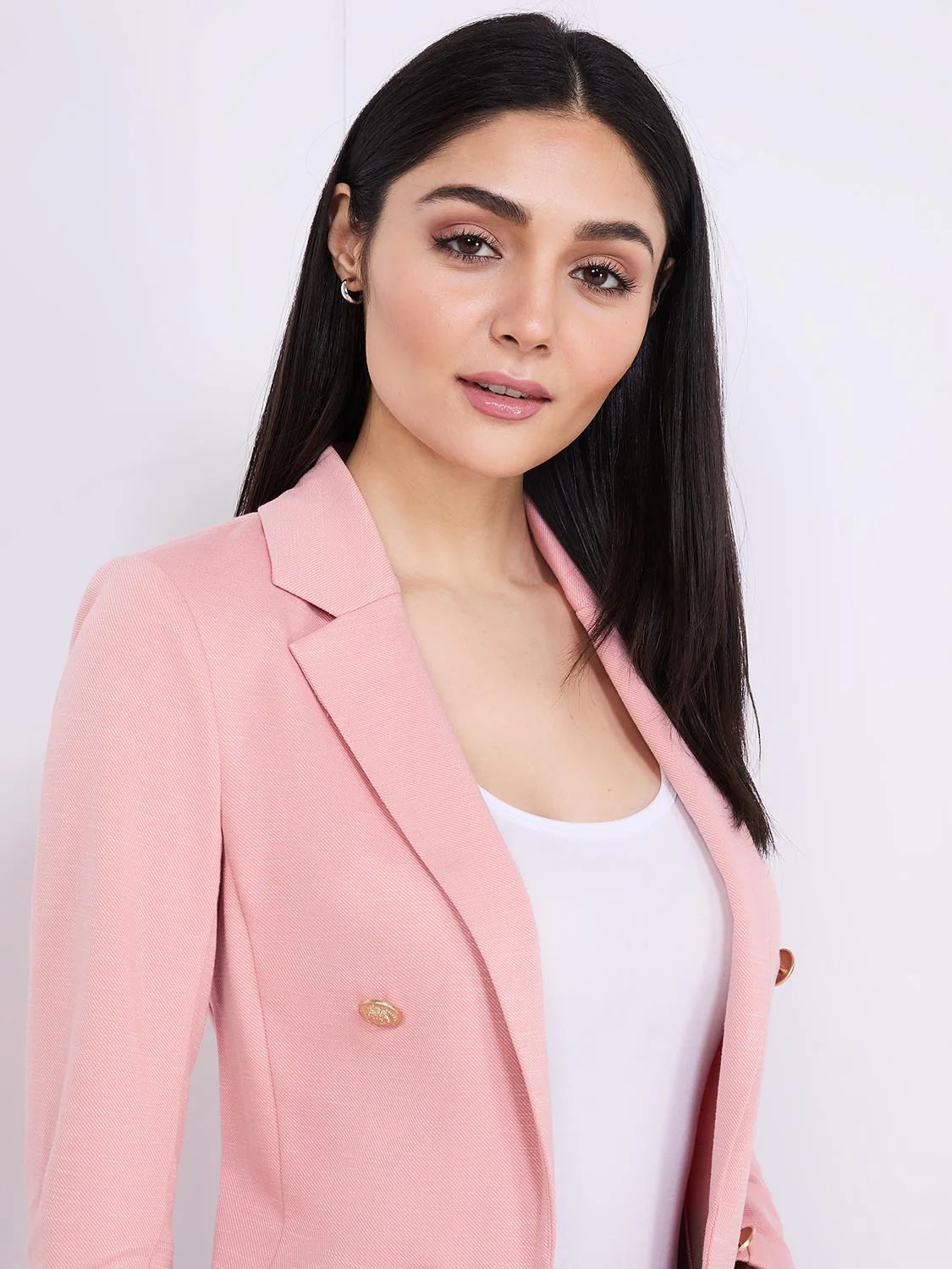 Textured Open Blazer