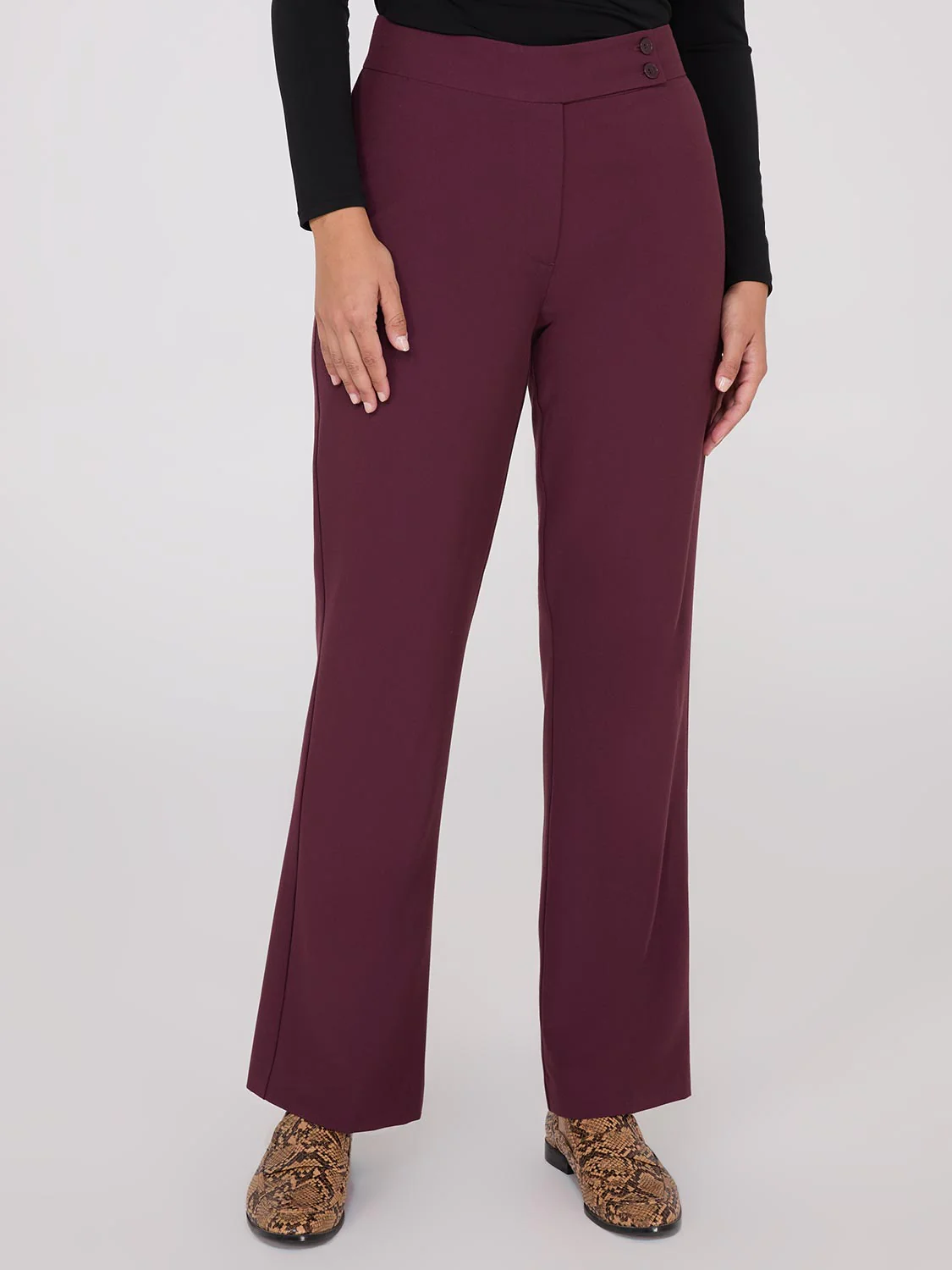 Mid-Rise Long Length Bootcut Pants