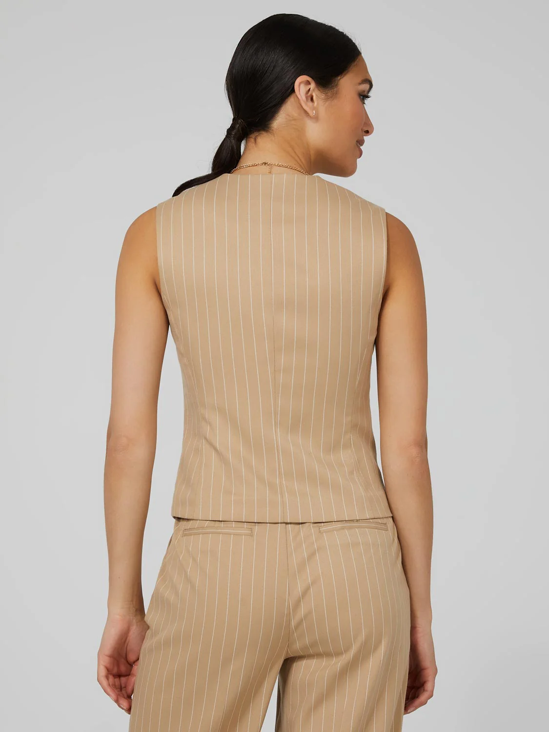 Pinstripe Sleeveless Vest