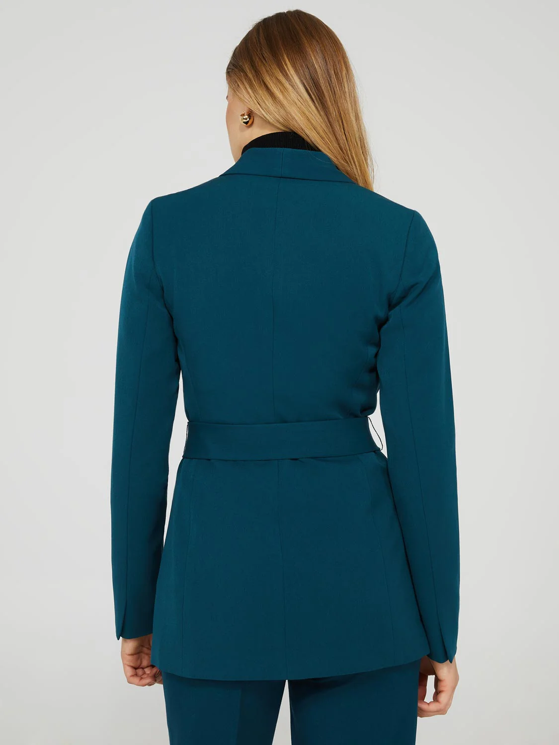 One Button Shawl Collar Blazer