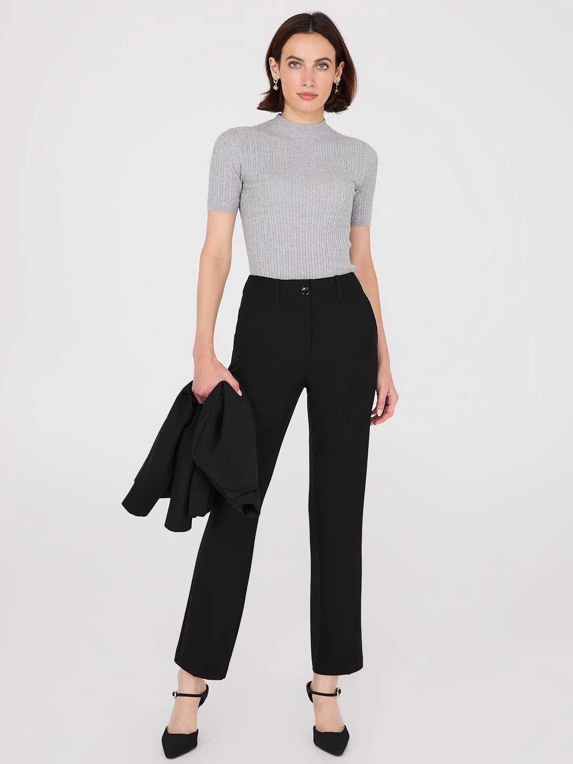 No Waistband Straight Leg Regular Length Pants
