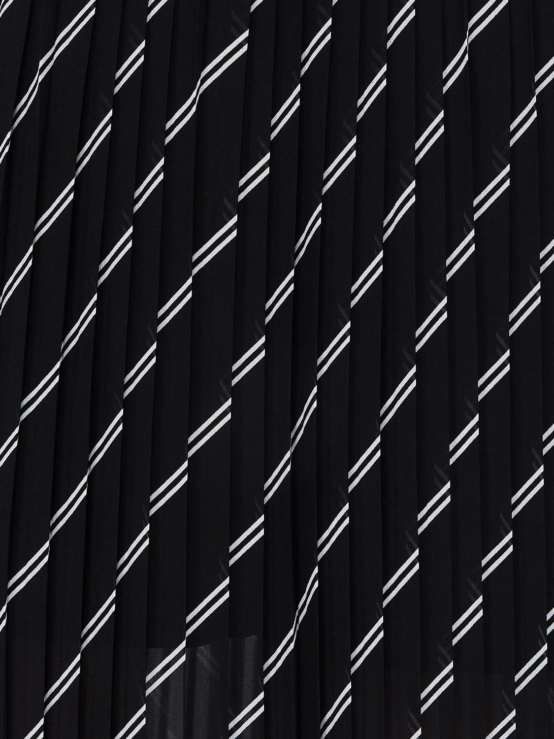 Striped Pleated Chiffon Skirt