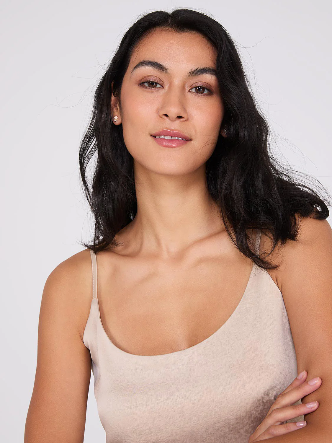 Satin Scoop Neck Tank Top