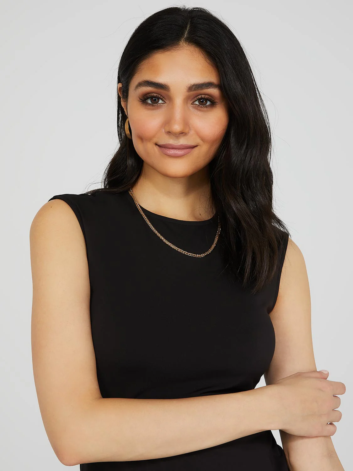 Sleeveless Crew Neck Top