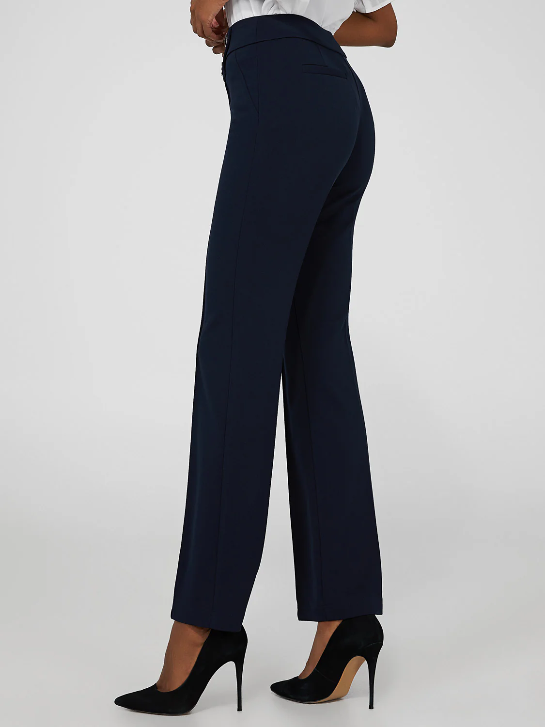 Pull-On Pant With Front Button Detail