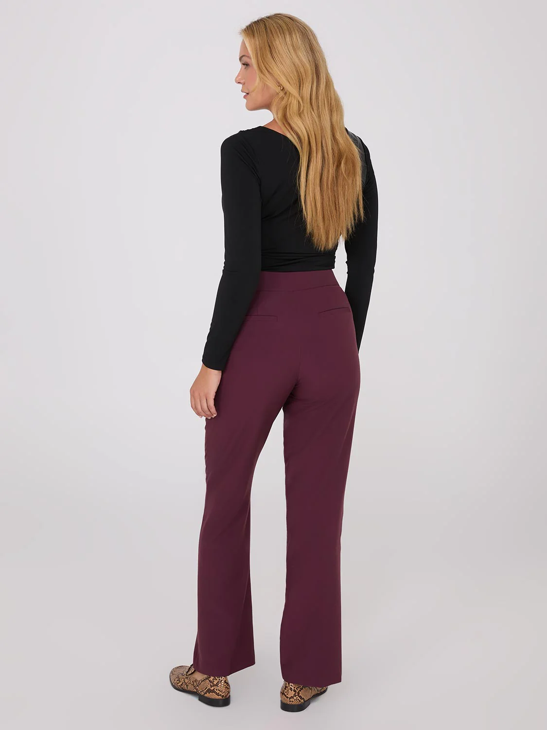 Mid-Rise Long Length Bootcut Pants