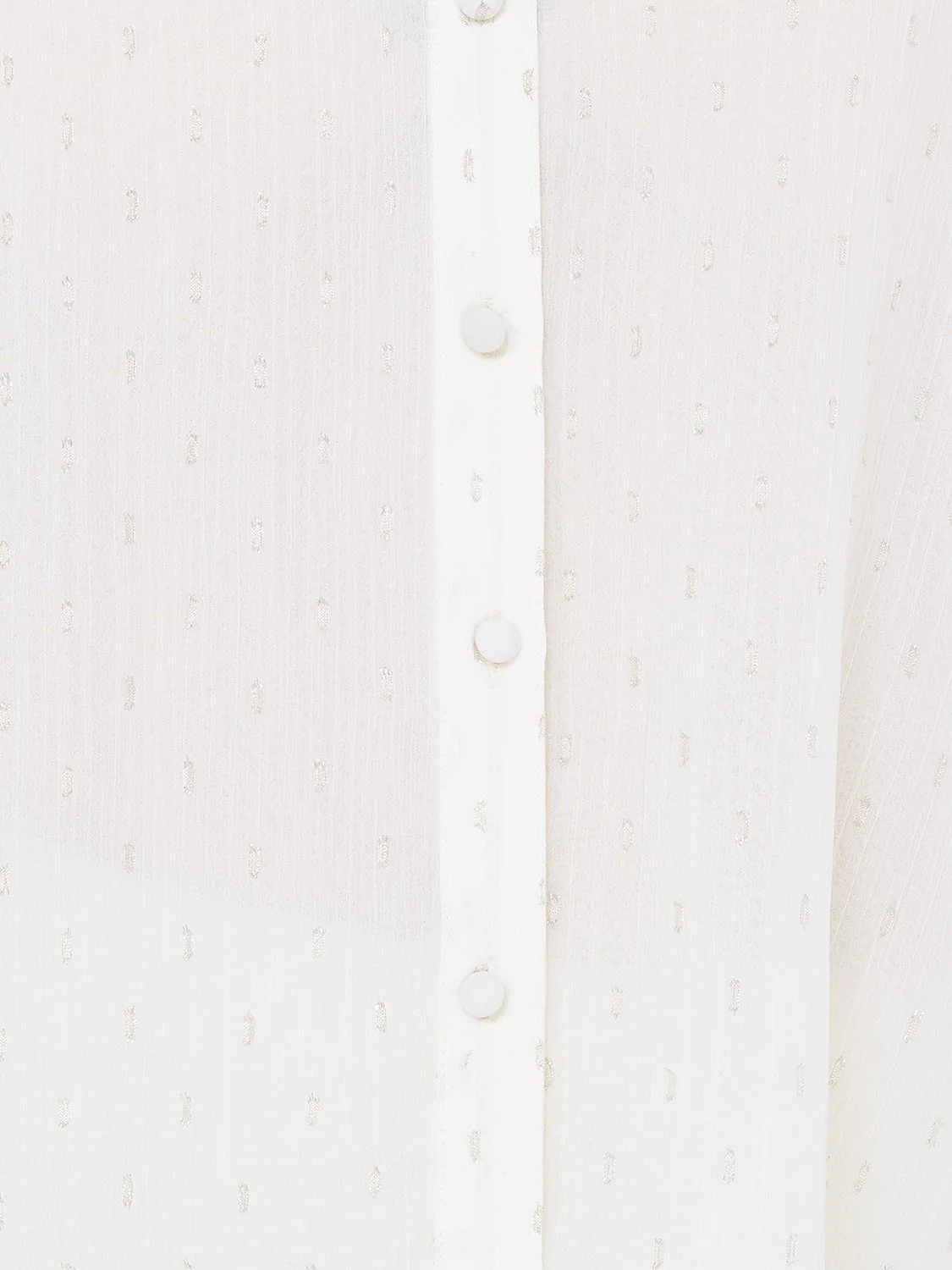 Collarless Button-Front Blouse