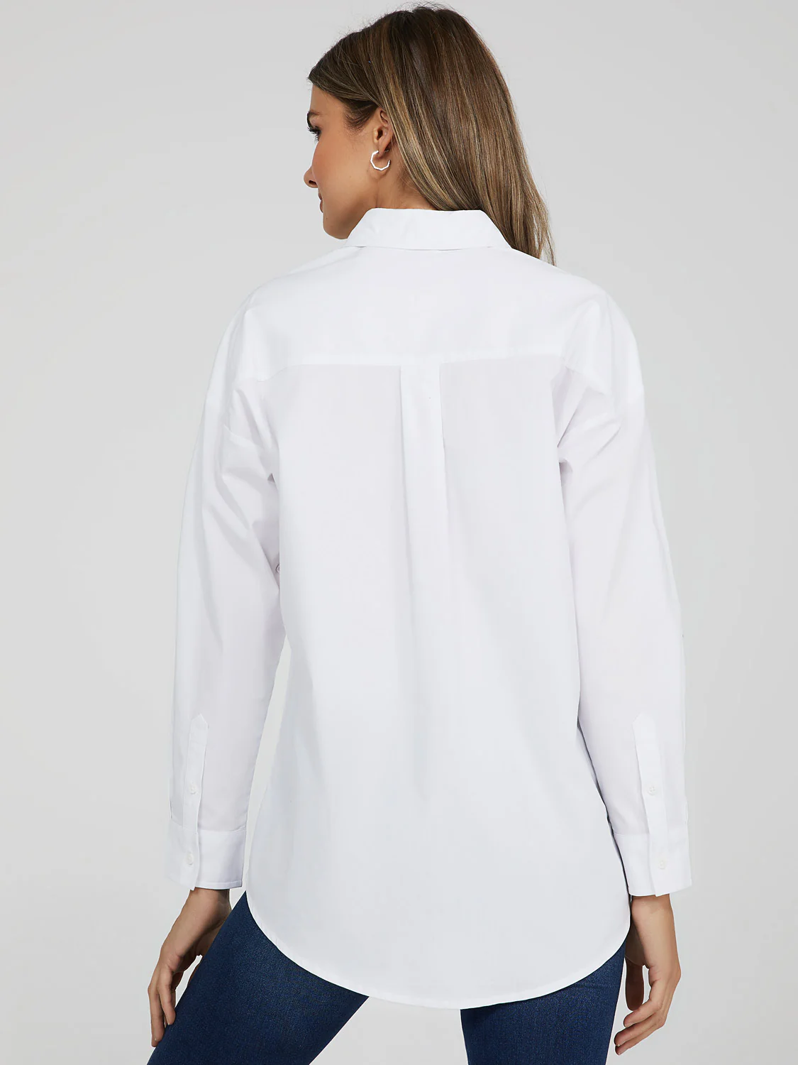 Oversized Long Sleeved Button Down Blouse