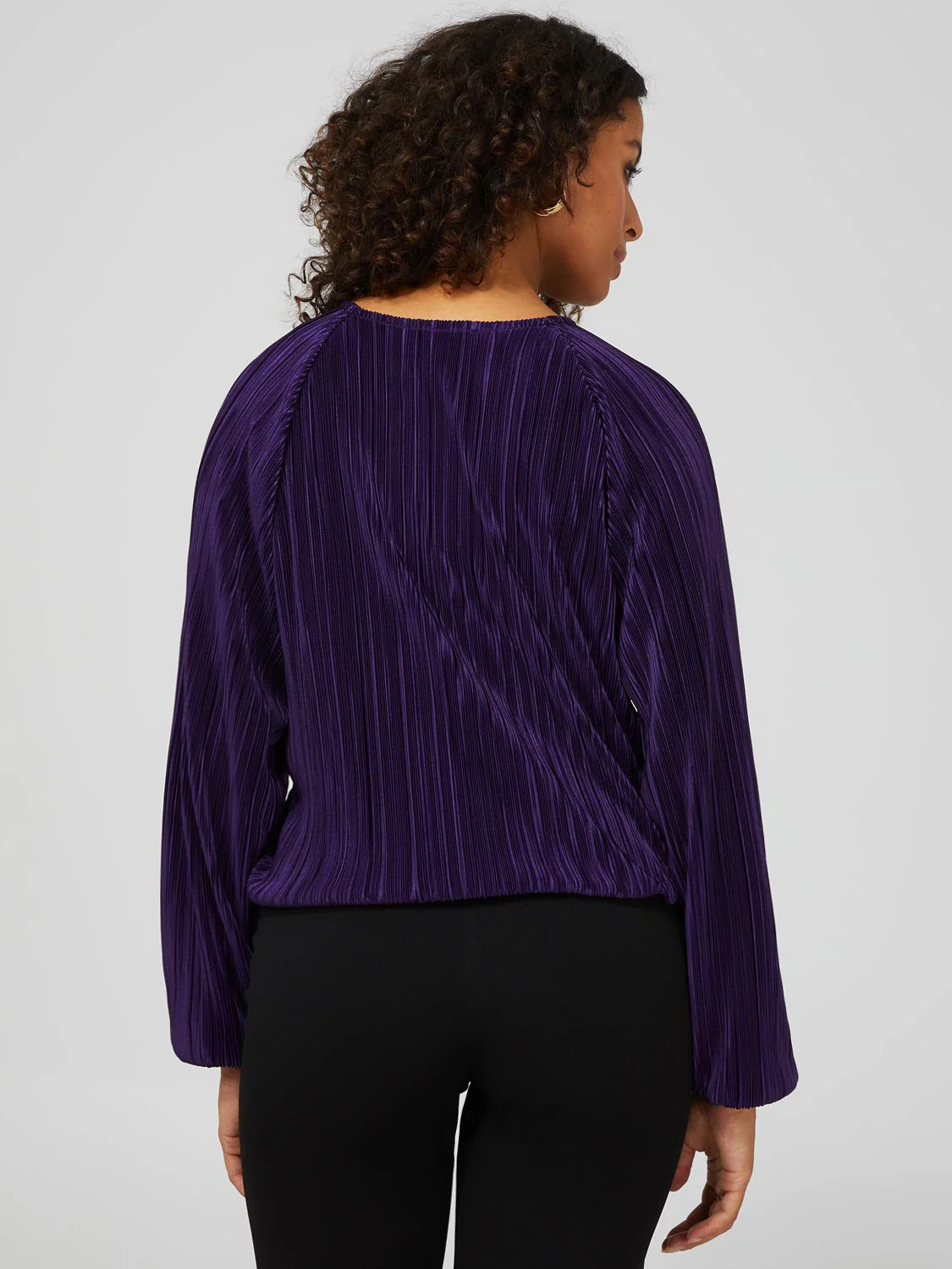 Long Sleeve Plisse Top