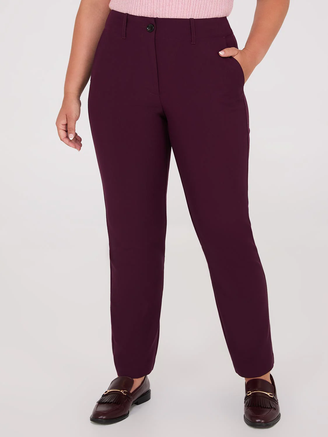 No Waistband Straight Leg Regular Length Pants