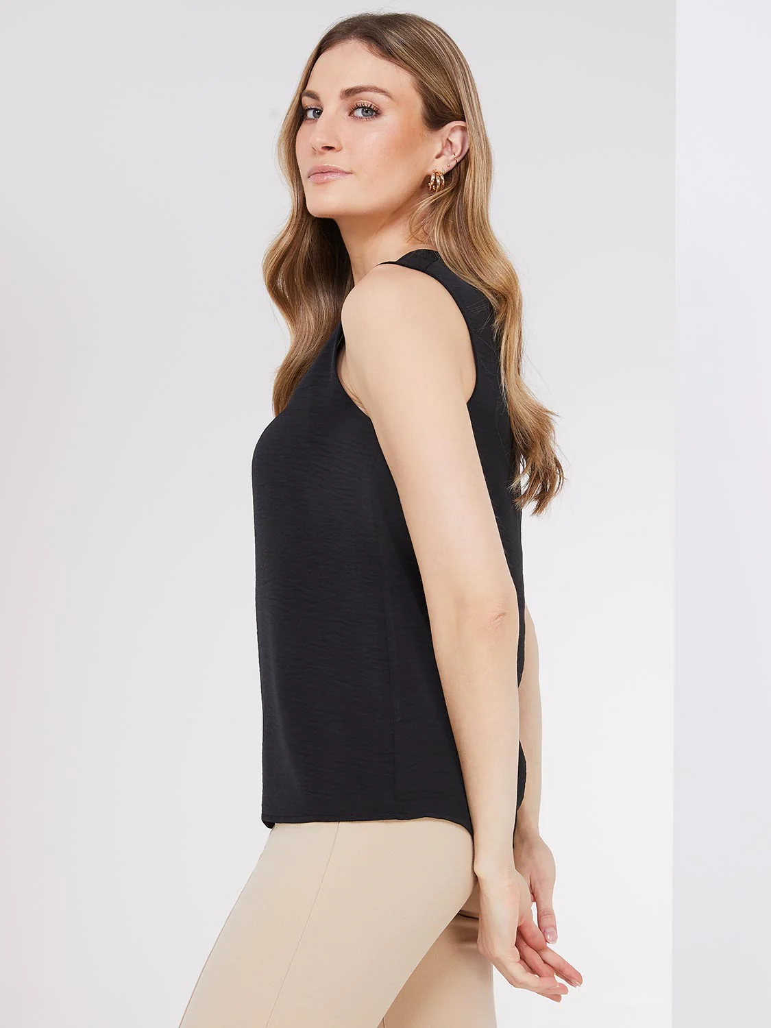 Sleeveless Textured Blouse