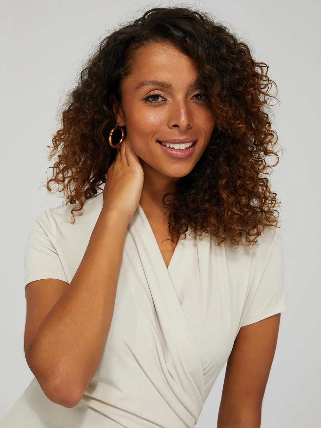 Short Sleeve Crossover Front Top