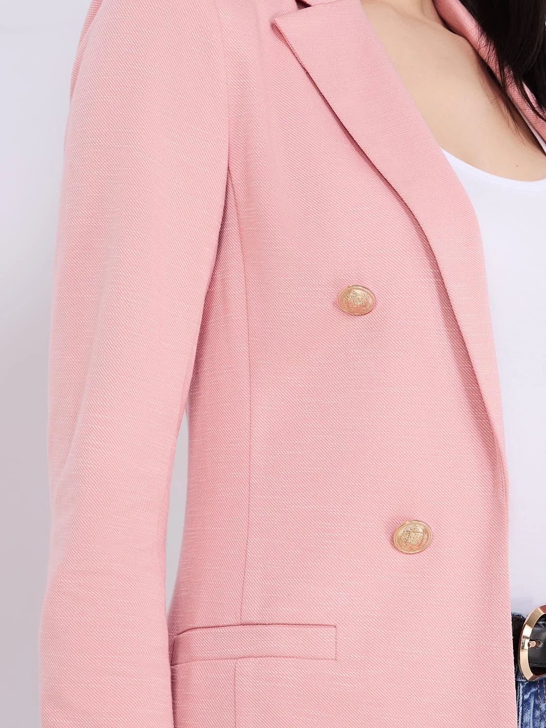 Textured Open Blazer