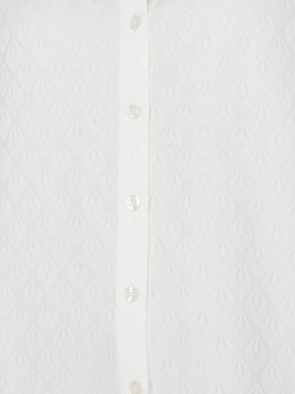 Button-Front Blouse With Wide Sleeves