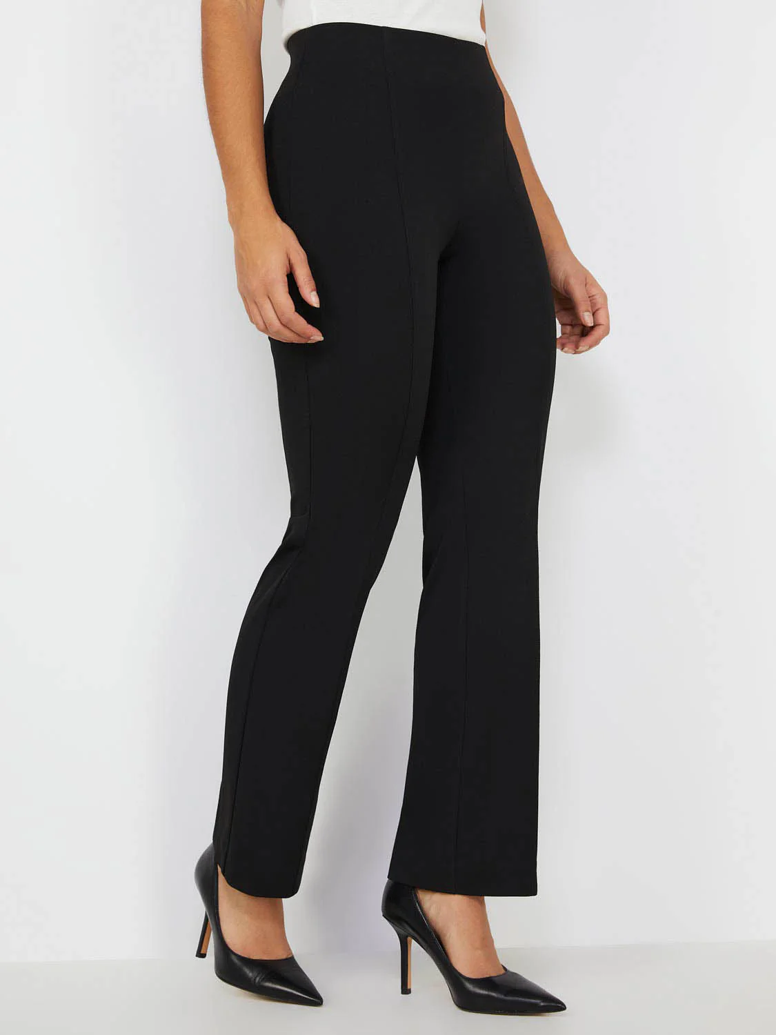 High Rise Crepe Pull-On Pants