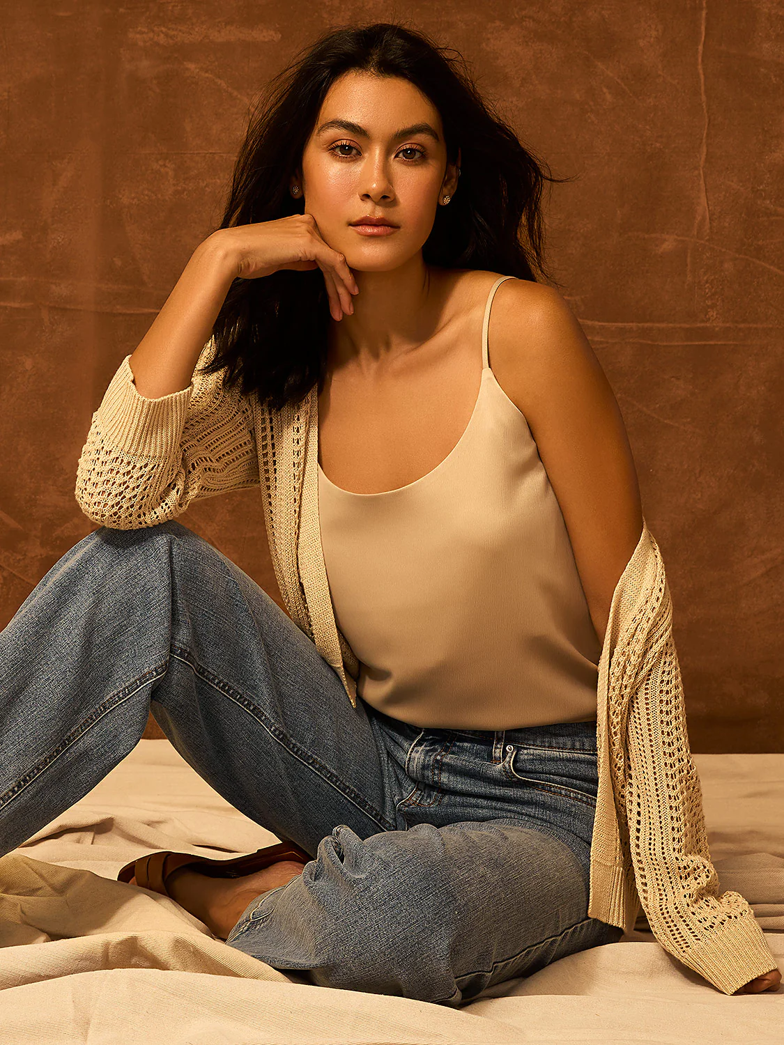 Satin Scoop Neck Tank Top