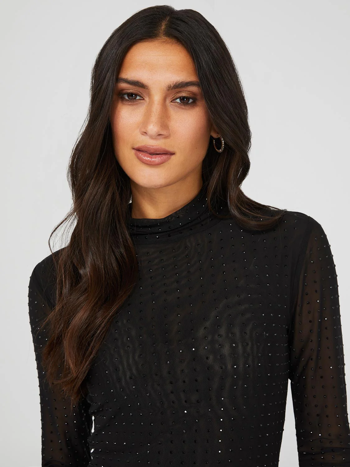 Long Sleeve Mock Neck Top