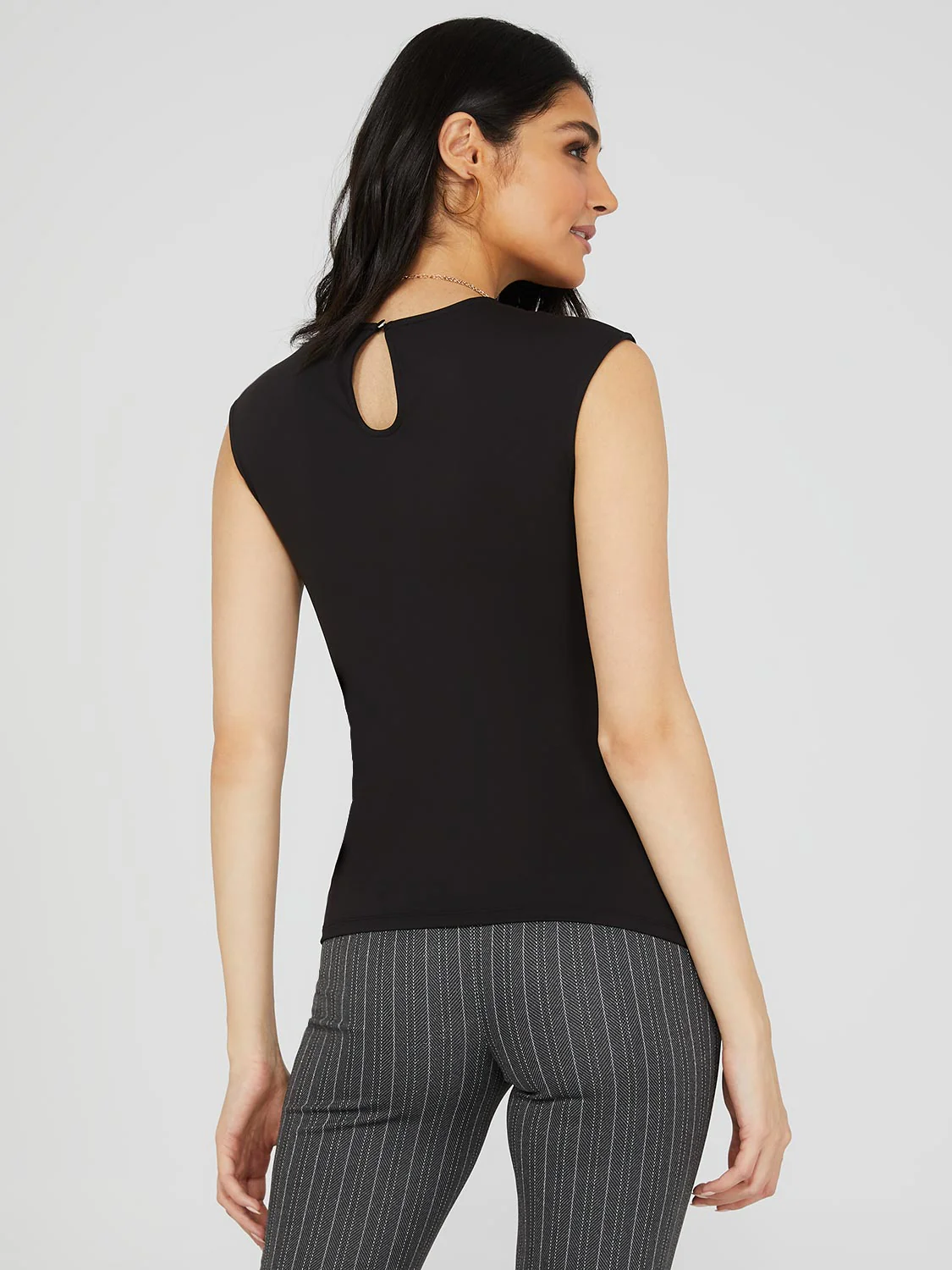 Sleeveless Crew Neck Top