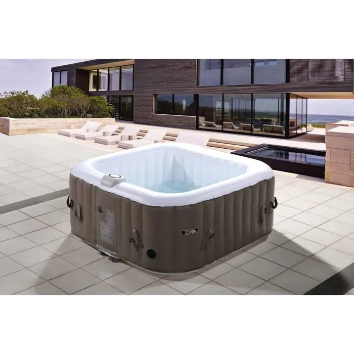 Spa gonflable Monaco en PVC - 4 places - Taupe / Crème collection | LIDL