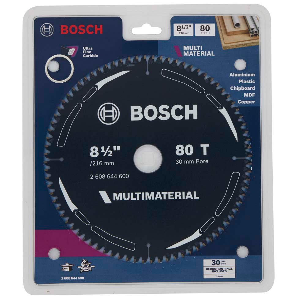 BOSCH 216mm 80T TCT Circular Saw Blade for Multi-Purpose Cutting – MULTIMATERIAL 2608644600 collection | LIDL