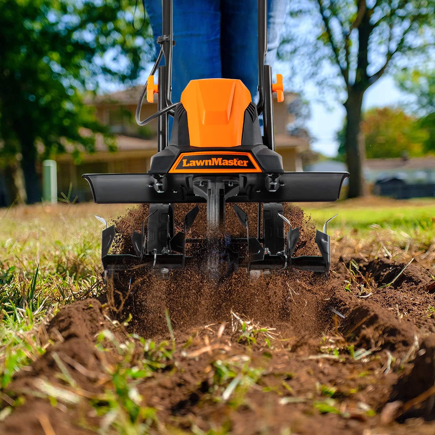 LawnMaster TE1318W1 Corded Electric Tiller 13.5-Amp 18 collection | LIDL