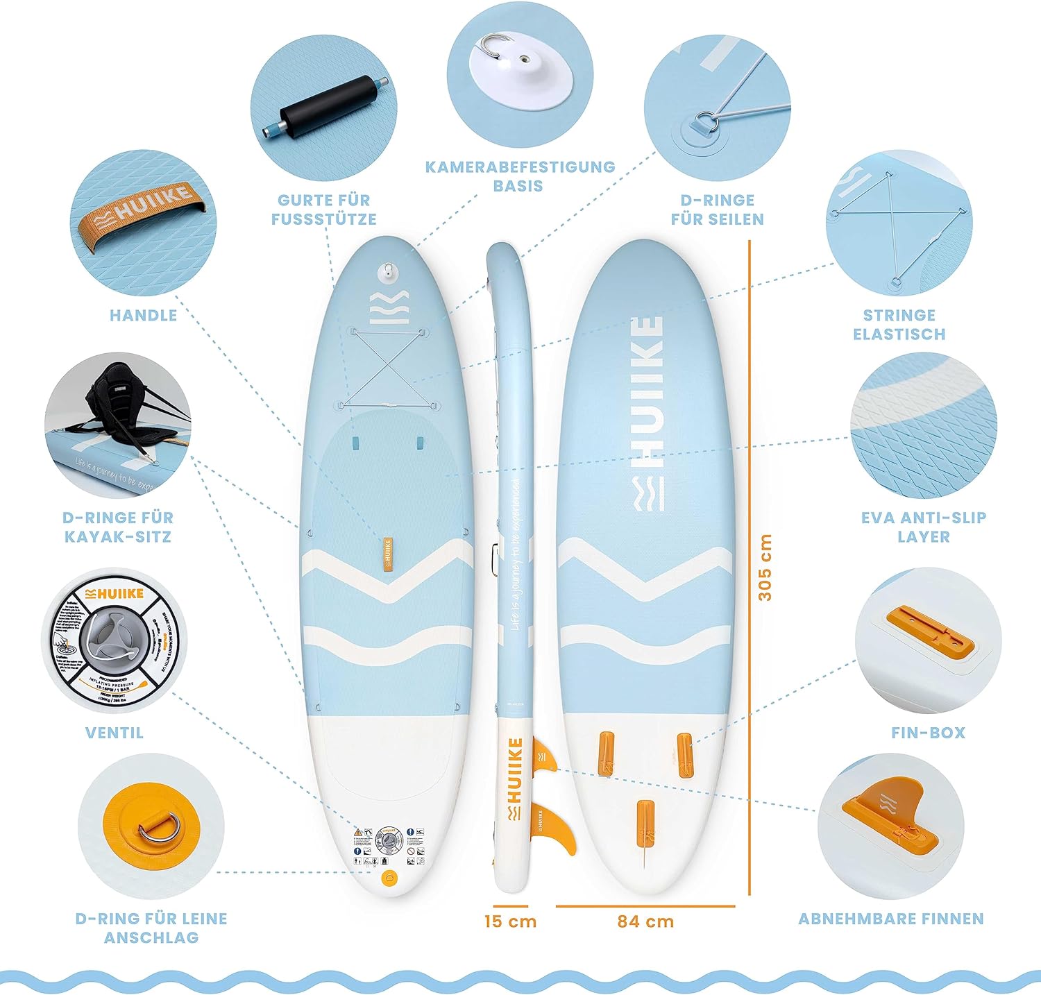 Stand Up Paddling Board High Quality Accessories - HUIIKE collection | LIDL