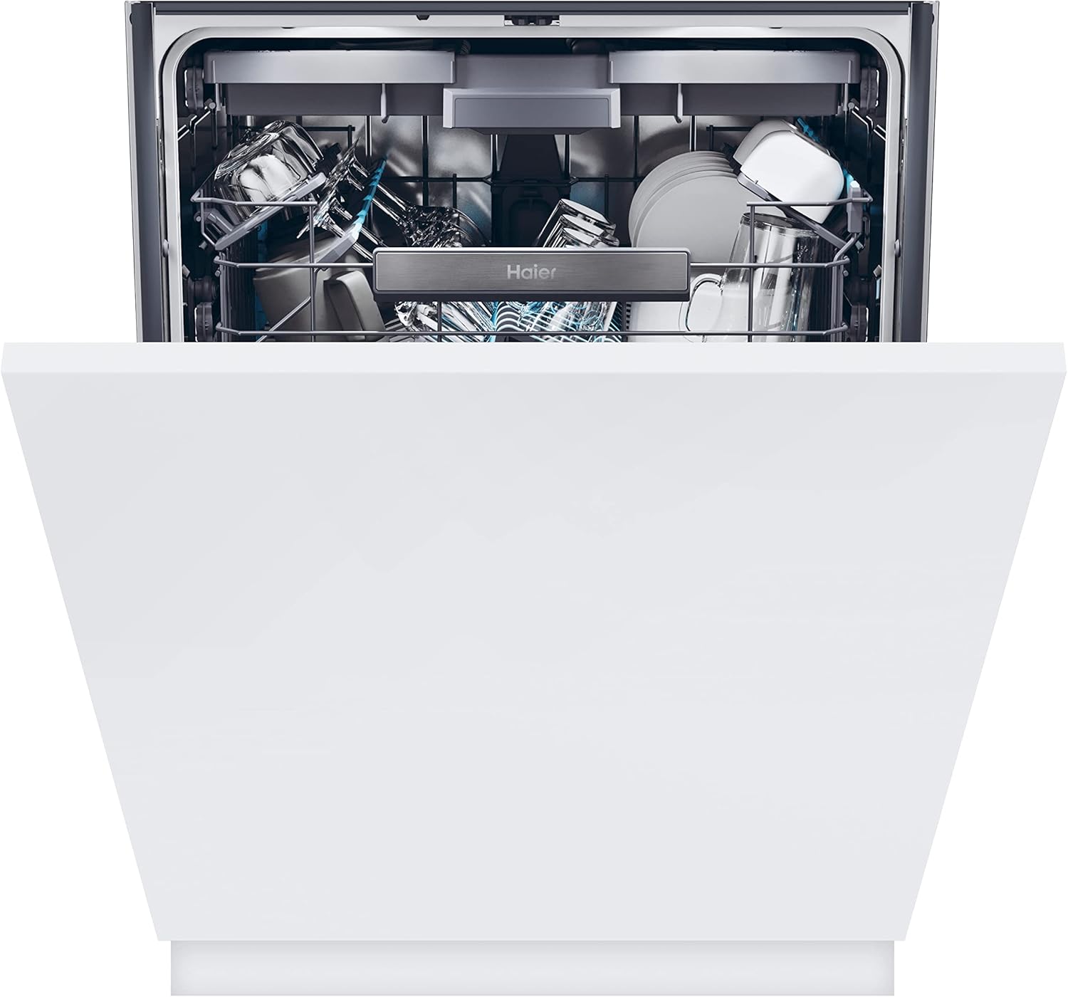 Haier XS 4A4M4PB-80 I-Pro Shine Series 6 Integrated Dishwasher. 14 place Setting. Black Bezel. A Rated collection | LIDL