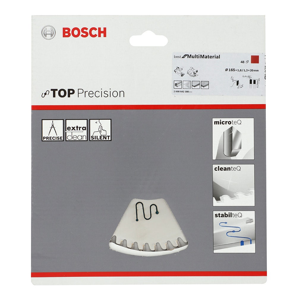 BOSCH 165mm 48T TCT Circular Saw Blade for Multi-Material Cutting - Plunge Saws - BEST for MULTIMATERIAL collection | LIDL