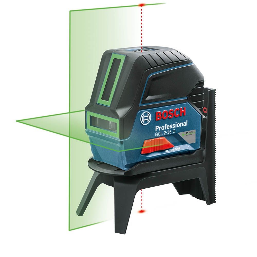 BOSCH Cross Line Laser Level with Plumb Green Beam GCL2-15G 0601066J00 collection | LIDL
