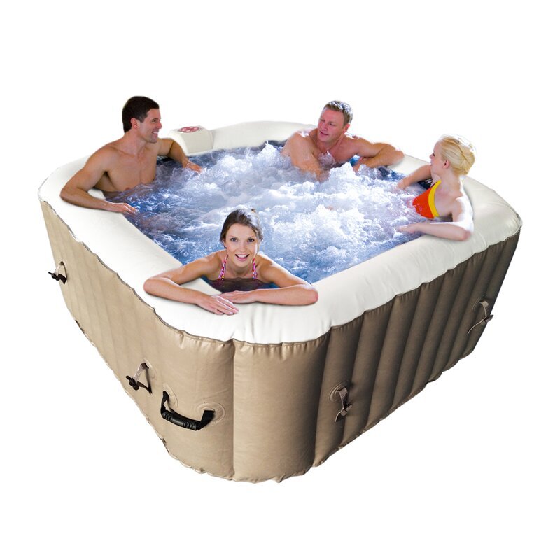 ALEKO Aleko 4 - Person 130 - Jet Square Inflatable Hot Tub collection | LIDL