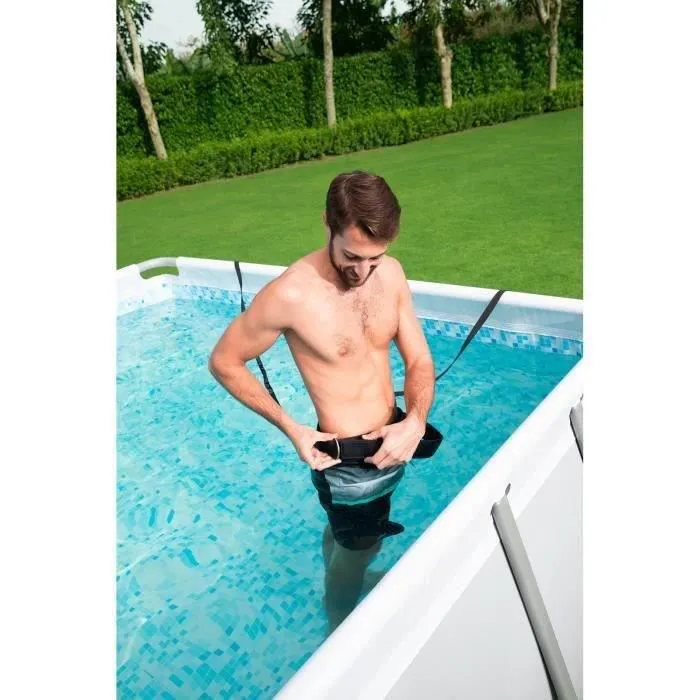 BESTWAY Above Ground Tubular Pool Kit - Power Steel™ - 488 x 305 x 107 cm - Oval (Comes with a ladder. a cover. a filter) collection | LIDL