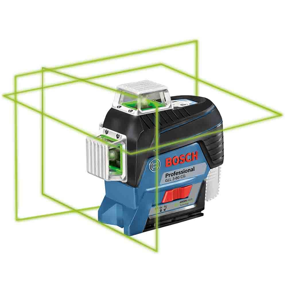 BOSCH 3 x 360° Multi-Line Laser Level Green Beam with Bluetooth GLL3-80CG collection | LIDL