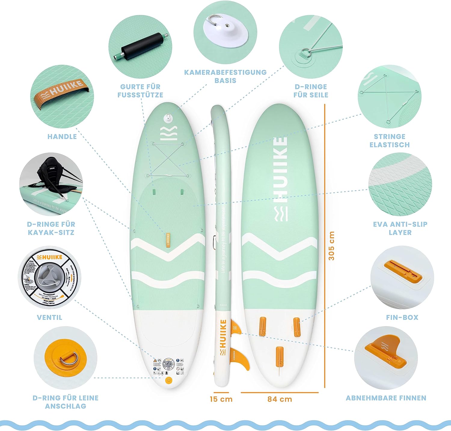 Stand Up Paddling Board High Quality Accessories - HUIIKE collection | LIDL